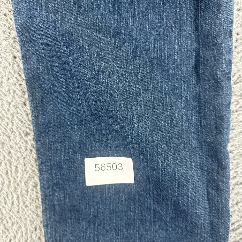 Eddie Bauer Jeans Mens 30x30 Blue Cotton Denim Straight Relaxed Flannel-Lined